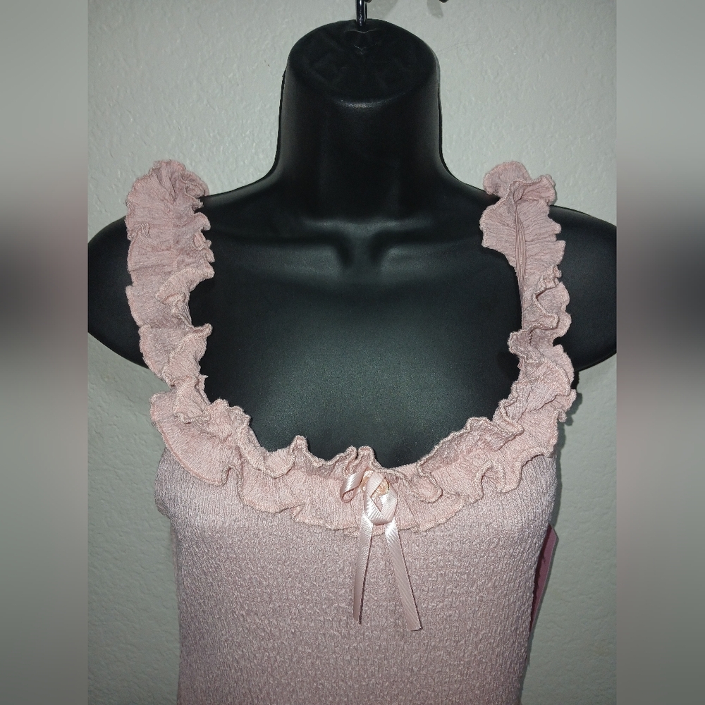 Pink Ruffle Trim Dress - Picture 2 of 4